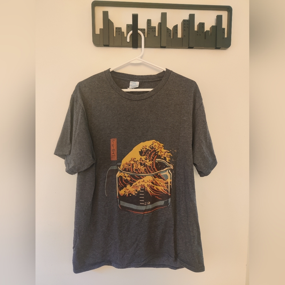 Charcoal Graphic Tee with Vibrant Design